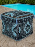 Moroccan ottoman pouf - Chefchaouen Cozy