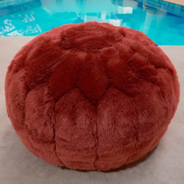 Moroccan Cherry Souk Pouf