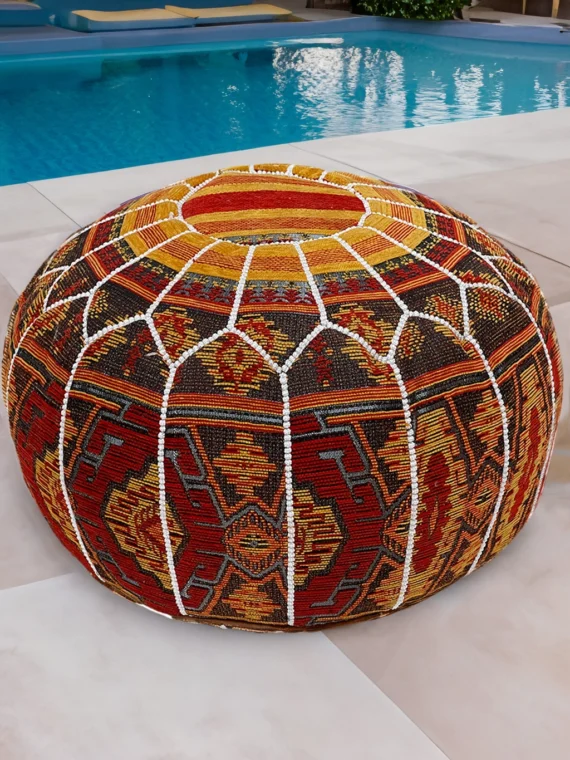 Moroccan ottoman pouf - Cinnamon Casbah