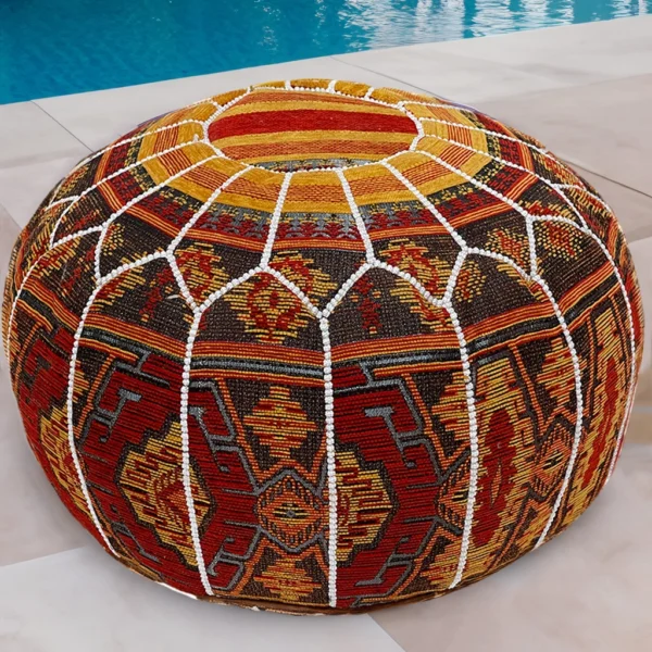 Moroccan Cinnamon Casbah Pouf