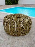 Moroccan ottoman pouf - Cinnamon Chill