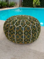 Moroccan ottoman pouf - Coffee Craze