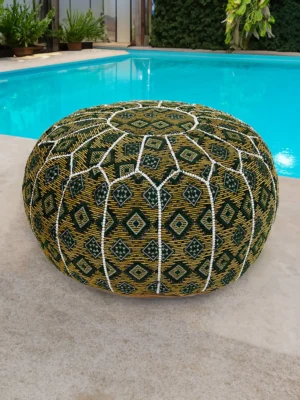 Moroccan ottoman pouf - Coffee Craze