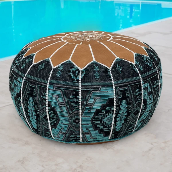 Moroccan Emotional Indigo Night Pouf