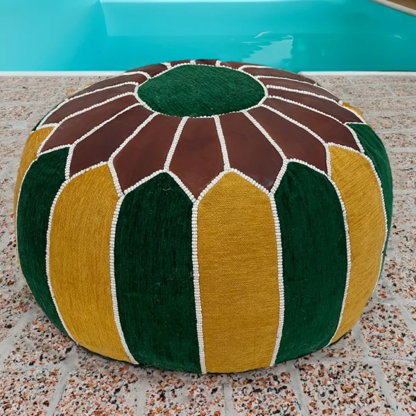 Moroccan Fern Forest Pouf