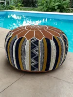Moroccan ottoman pouf - Golden Hour