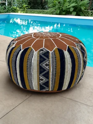 Moroccan ottoman pouf - Golden Hour