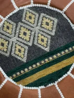 Moroccan ottoman pouf - Green Oasis
