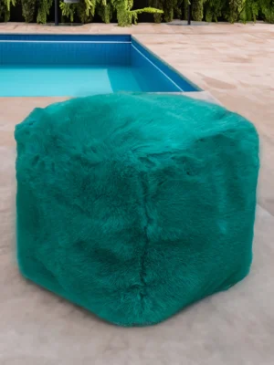 Moroccan ottoman pouf - Green Tea