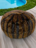 Moroccan ottoman pouf - Henna Oasis