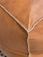 Moroccan ottoman pouf - Koutoubia Leather Ottoman