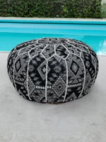 Moroccan ottoman pouf - Licorice Lullaby