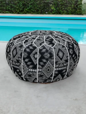Moroccan ottoman pouf - Licorice Lullaby