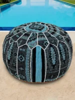 Moroccan ottoman pouf - Majestic Oasis