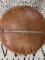 Moroccan ottoman pouf - Maple Mist