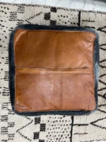 Moroccan ottoman pouf - Misty Gray