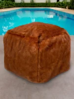 Moroccan ottoman pouf - Mocha Oasis