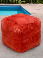 Moroccan ottoman pouf - Pale Pink