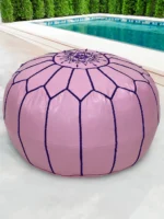 Moroccan ottoman pouf - Pink Glamour