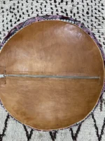 Moroccan ottoman pouf - Pomegranate Pizzazz