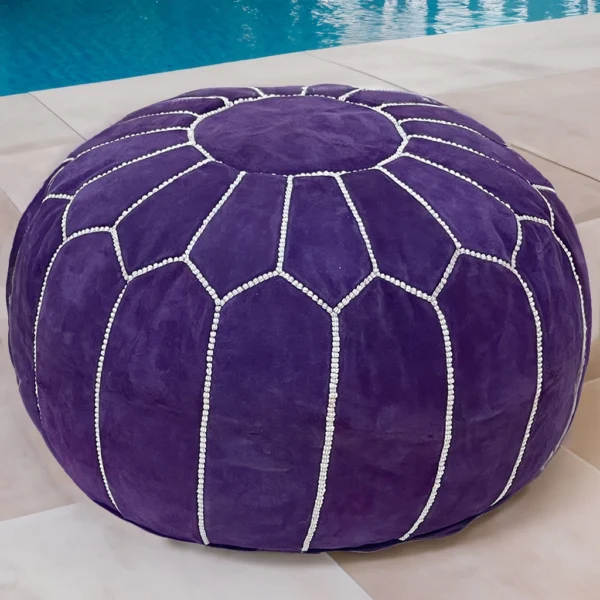 Moroccan Purple Palace Pouf