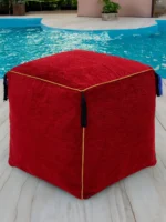 Moroccan ottoman pouf - Red Classic