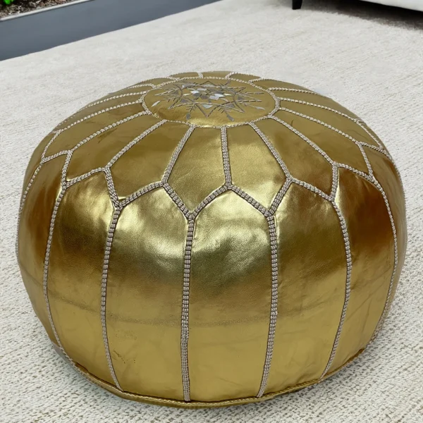 Moroccan Sable Splendor Pouf