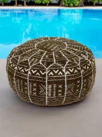 Moroccan ottoman pouf - Salted Brownie