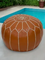 Moroccan ottoman pouf - Sun Baked