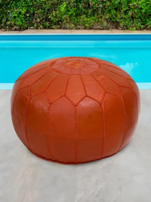 Moroccan ottoman pouf - Sunset Splendor