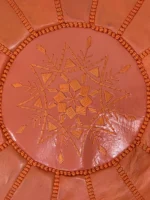 Moroccan ottoman pouf - Sunset Splendor