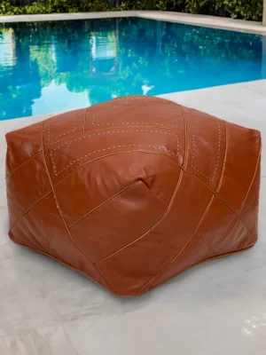 Moroccan ottoman pouf - Tannery Tuft