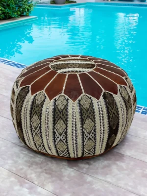 Moroccan ottoman pouf - Terra Tonic
