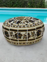 Moroccan ottoman pouf - Winter Wonderland