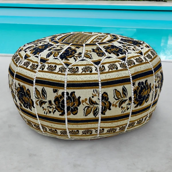 Moroccan Winter Wonderland Pouf