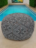 Moroccan ottoman pouf - Zebra Zen