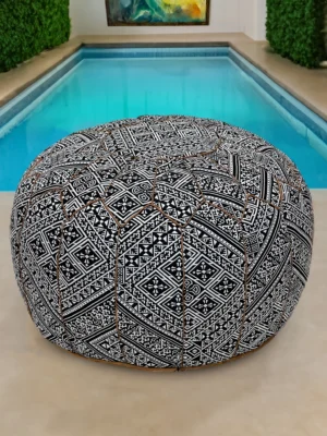 Moroccan ottoman pouf - Zebra Zen