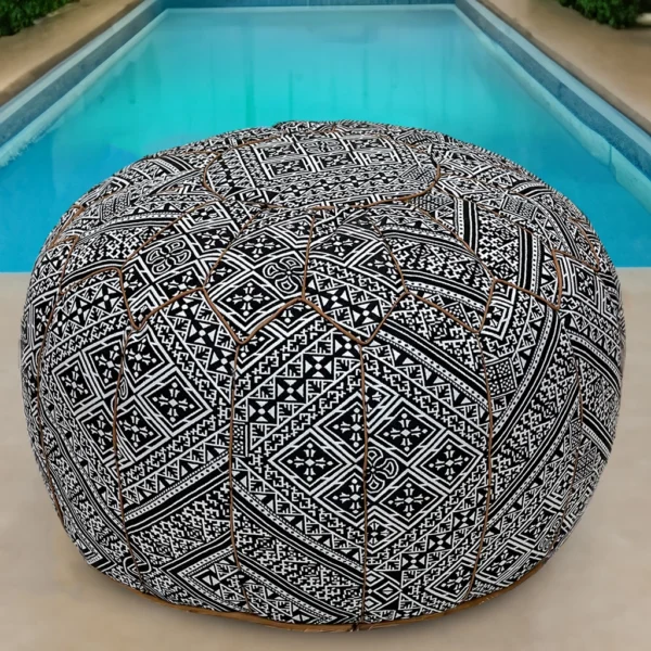 Moroccan Zebra Zen Pouf