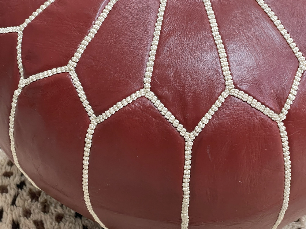 Moroccan ottoman pouf - Cinnamon Sensation