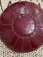 Moroccan ottoman pouf - Garnet Glory
