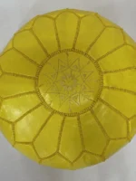 Moroccan ottoman pouf - Banana Glow