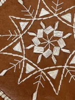 Moroccan ottoman pouf - Brown Berber