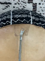 Moroccan ottoman pouf - Charcoal Premium