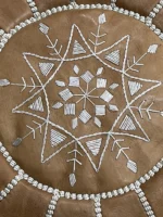 Moroccan ottoman pouf - Indigo Zenith