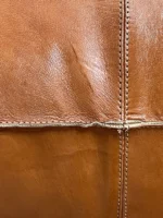 Moroccan ottoman pouf - Koutoubia Leather Ottoman