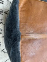 Moroccan ottoman pouf - Misty Gray