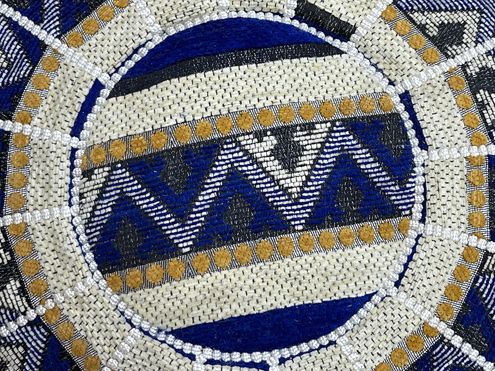 Moroccan ottoman pouf - Navy Nights