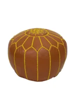 Moroccan ottoman pouf - Saffron Surprise
