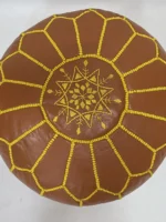 Moroccan ottoman pouf - Saffron Surprise