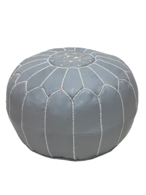 Moroccan Shadow Silver Pouf